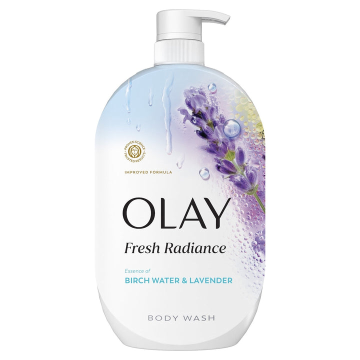 Olay Fresh Radiance Body Wash with Essence of Birch Water and Lavender, Vitamin B3 and Antioxidant Blend 35oz