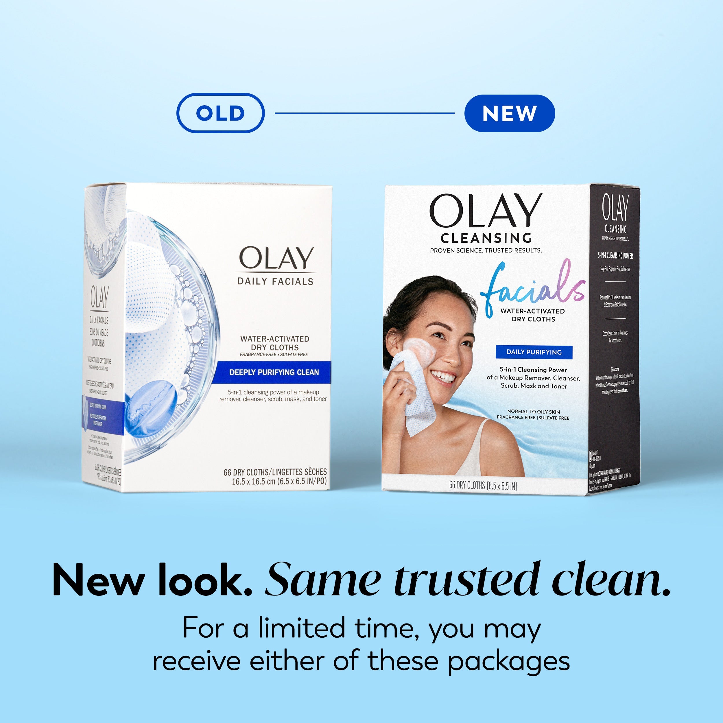 Daily Facials | Cleansing Cloths | Deeply Purifying Clean, 66 Ct