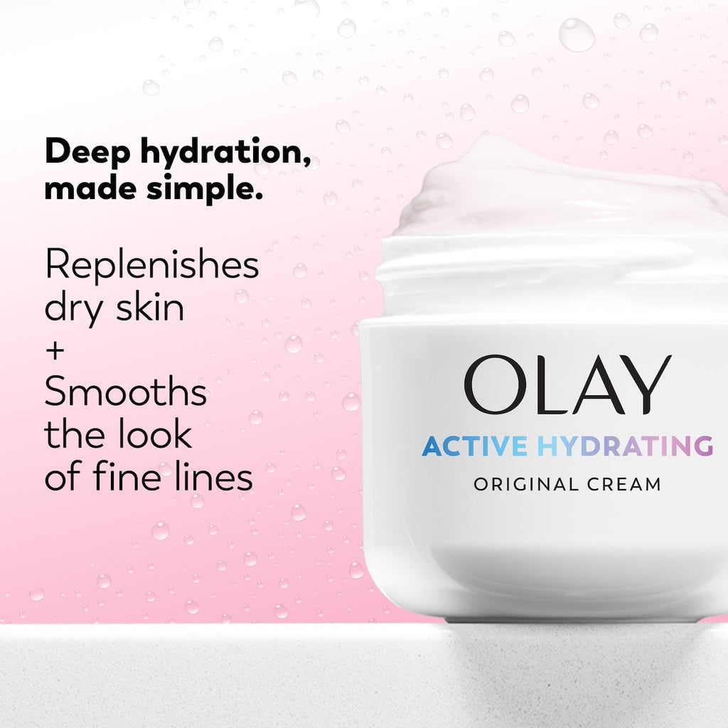 Olay Active Hydrating Cream Face Moisturizer for Deep Hydration 3.4oz