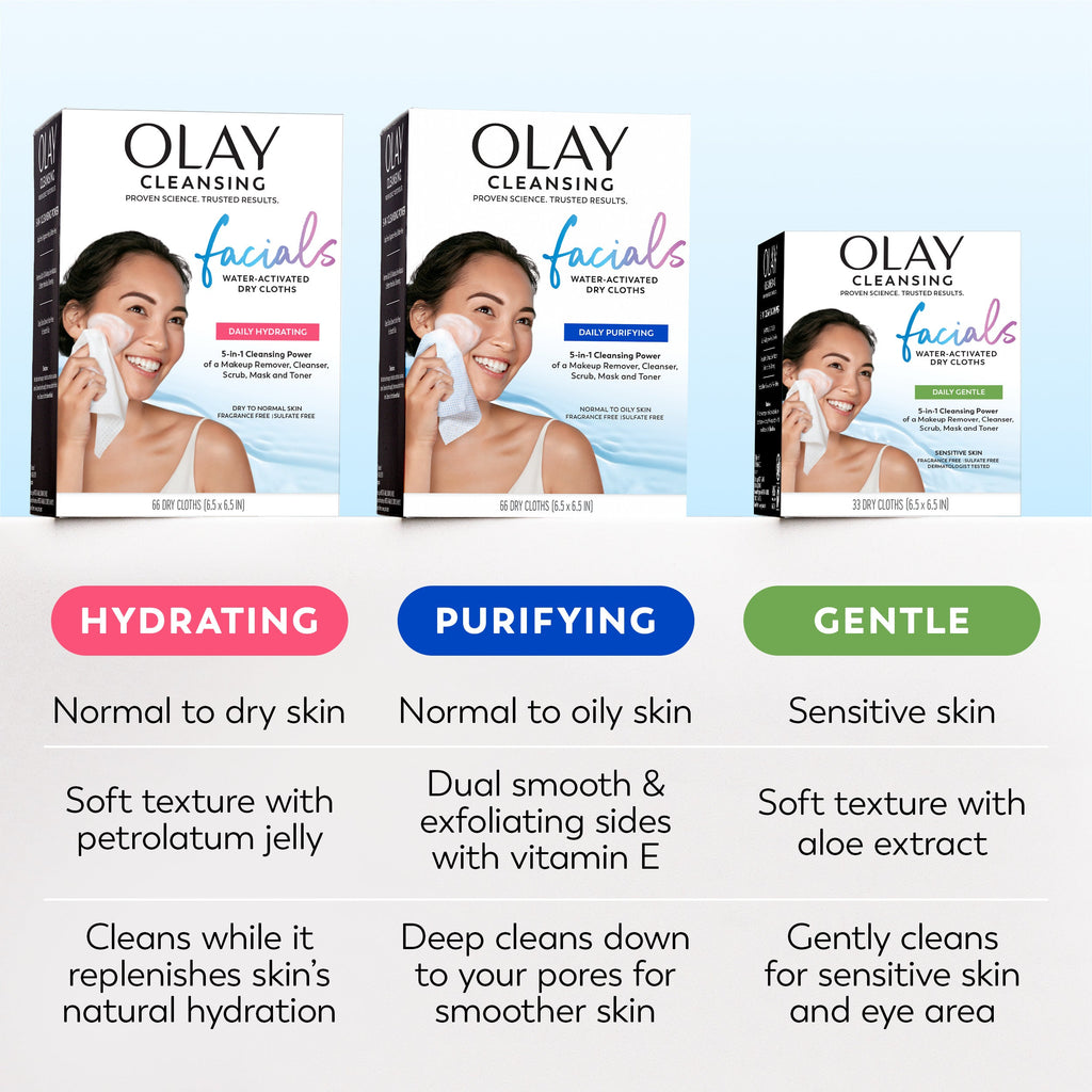 Daily Facials Cleansing Cloths Daily Hydrating Clean 66 Count