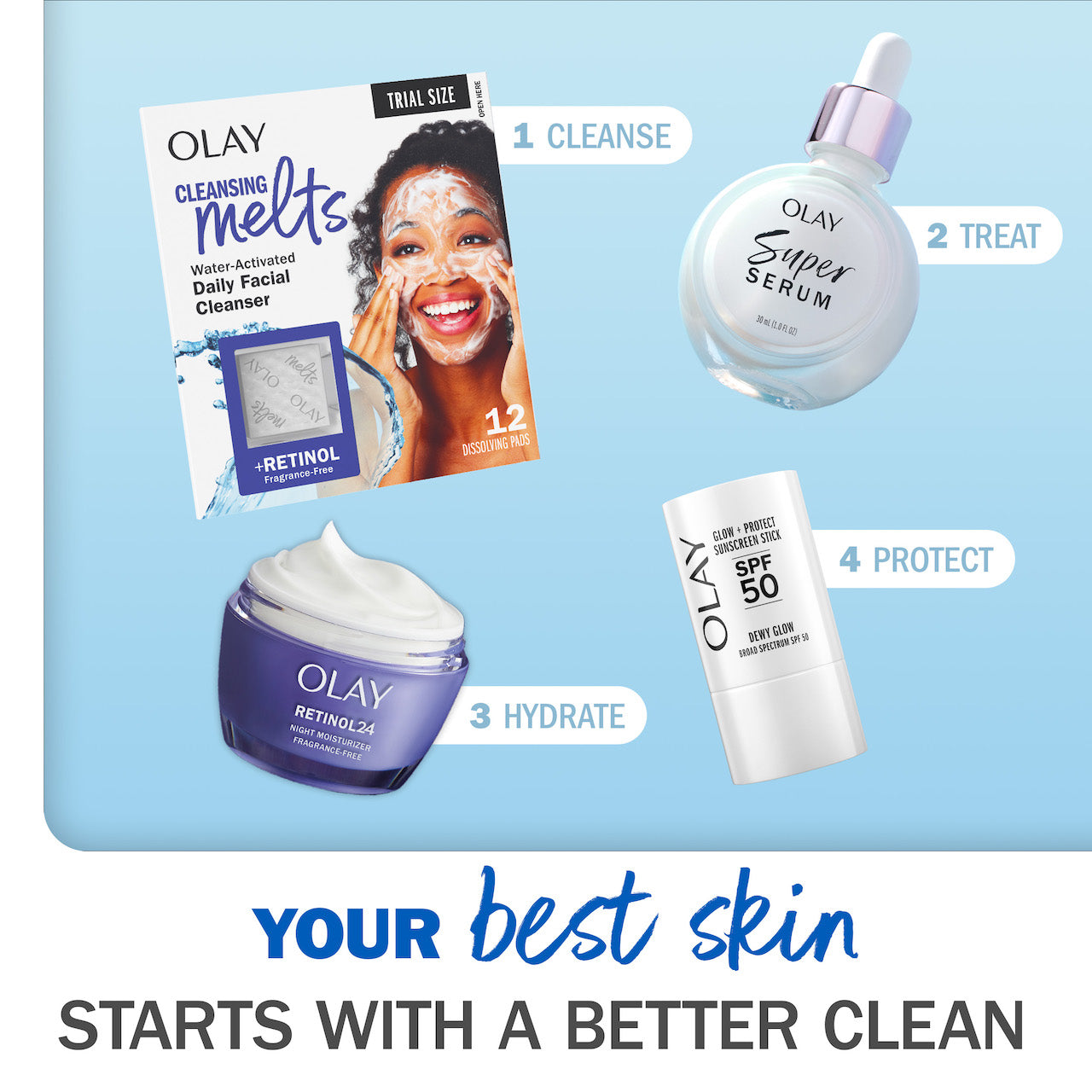 Olay Cleansing Melts + Retinol | 12 Count