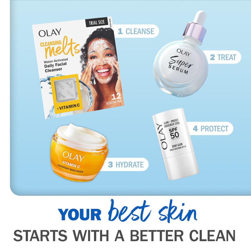 Olay Cleansing Melts + Vitamin C | 12 Count
