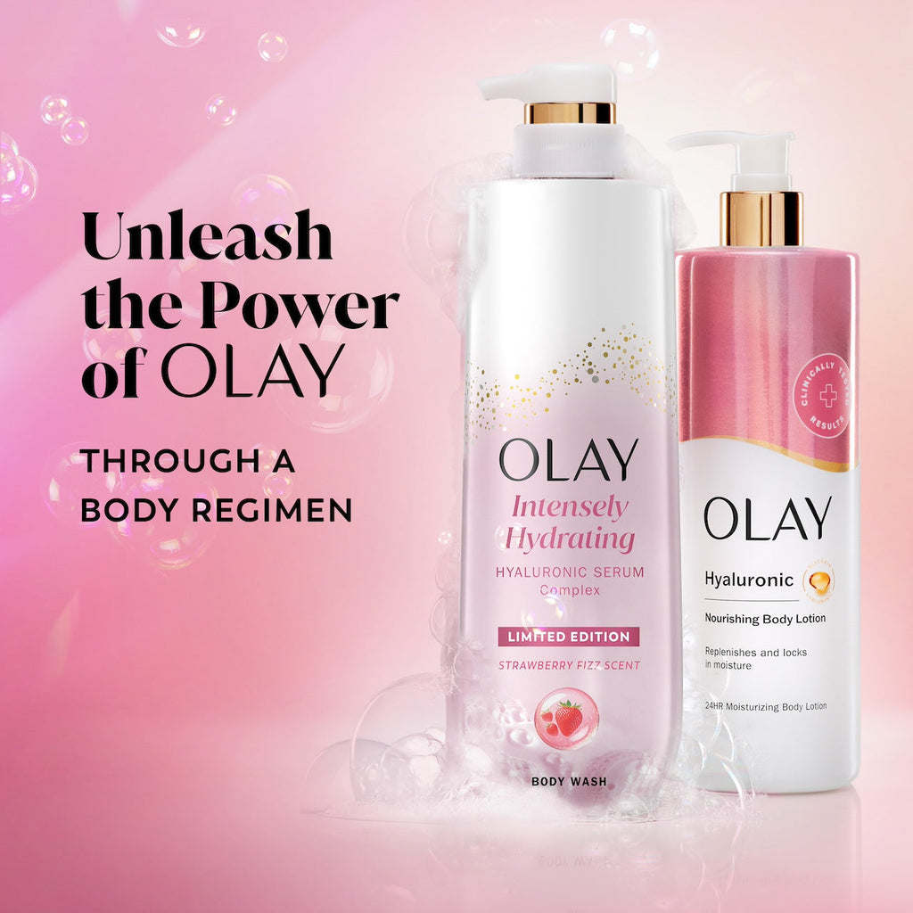 Olay Intensely Hydrating Body Wash, Strawberry