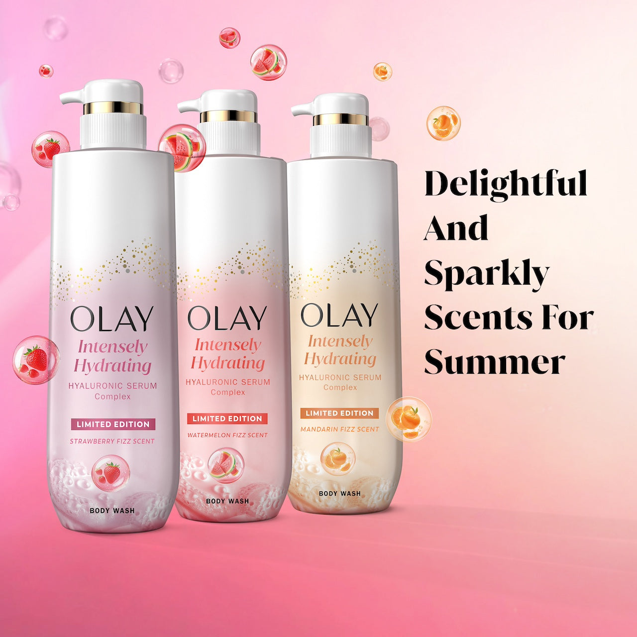 Olay Intensely Hydrating Body Wash, Strawberry