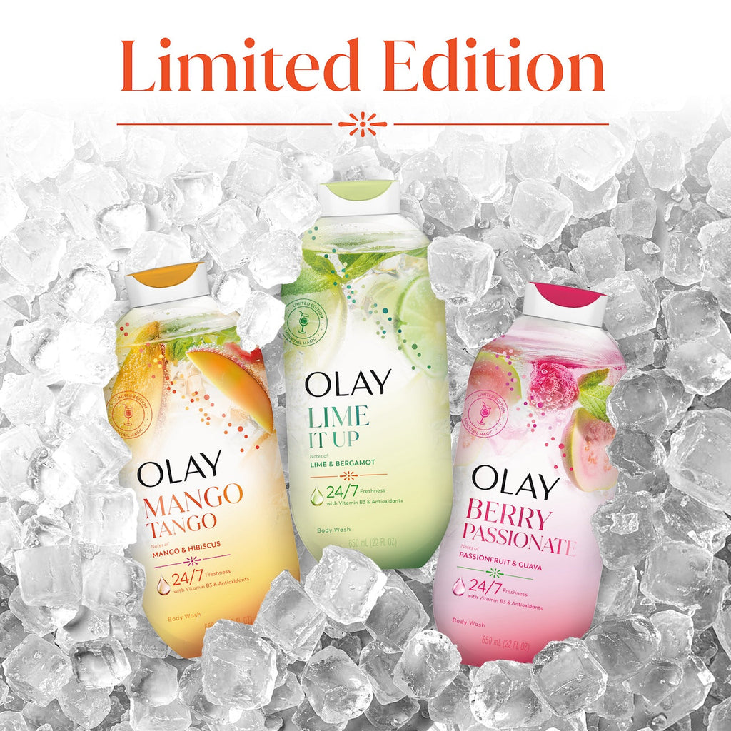 Olay Mango Tango Body Wash with Notes of Mango and Hibiscus, Vitamin B3 and Antioxidant Blend