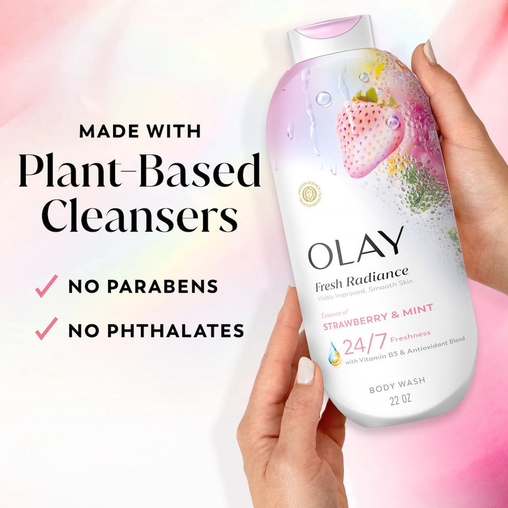 Olay Fresh Radiance Body Wash with Essence of Strawberry and Mint