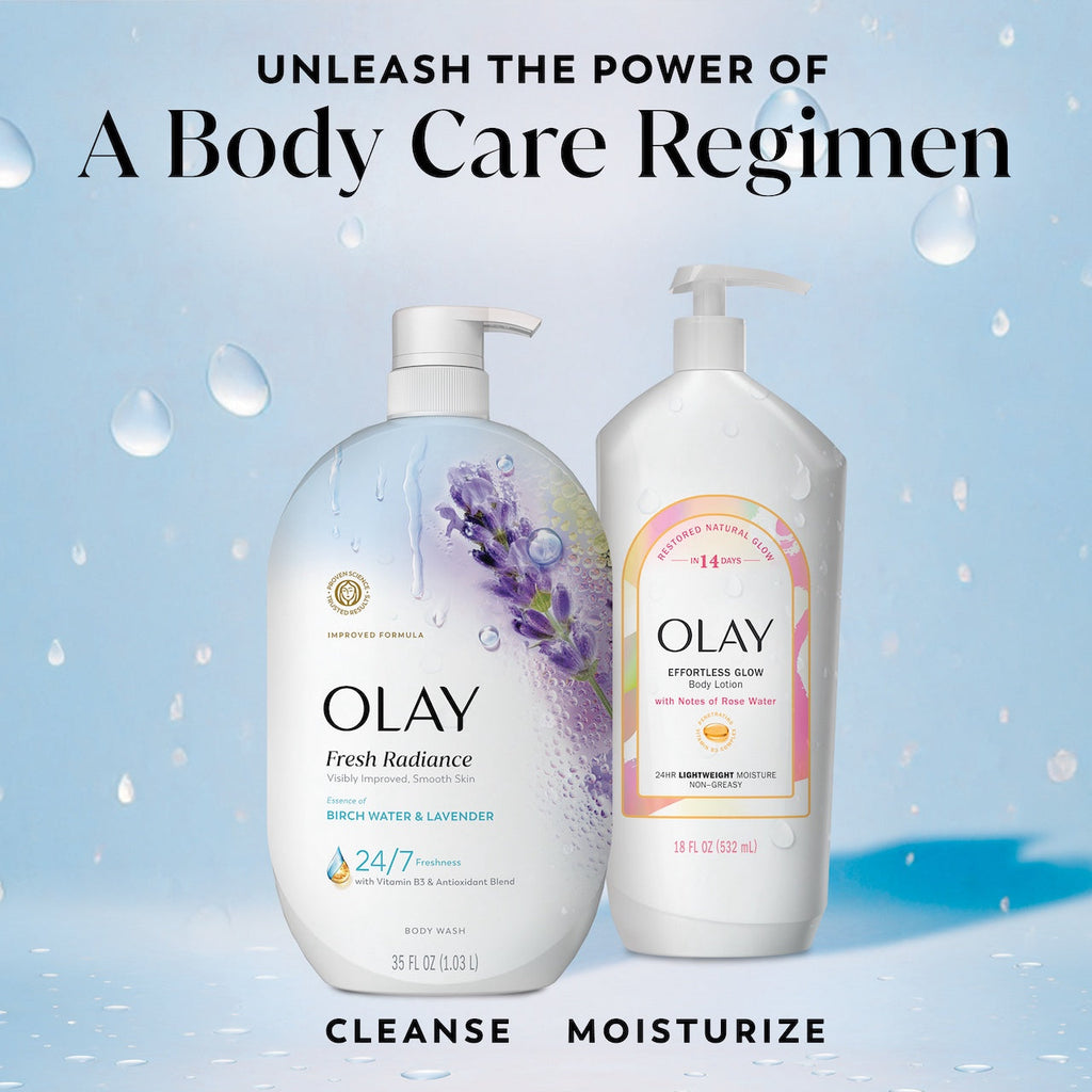 Olay Fresh Radiance Body Wash with Essence of Birch Water and Lavender, Vitamin B3 and Antioxidant Blend 35oz