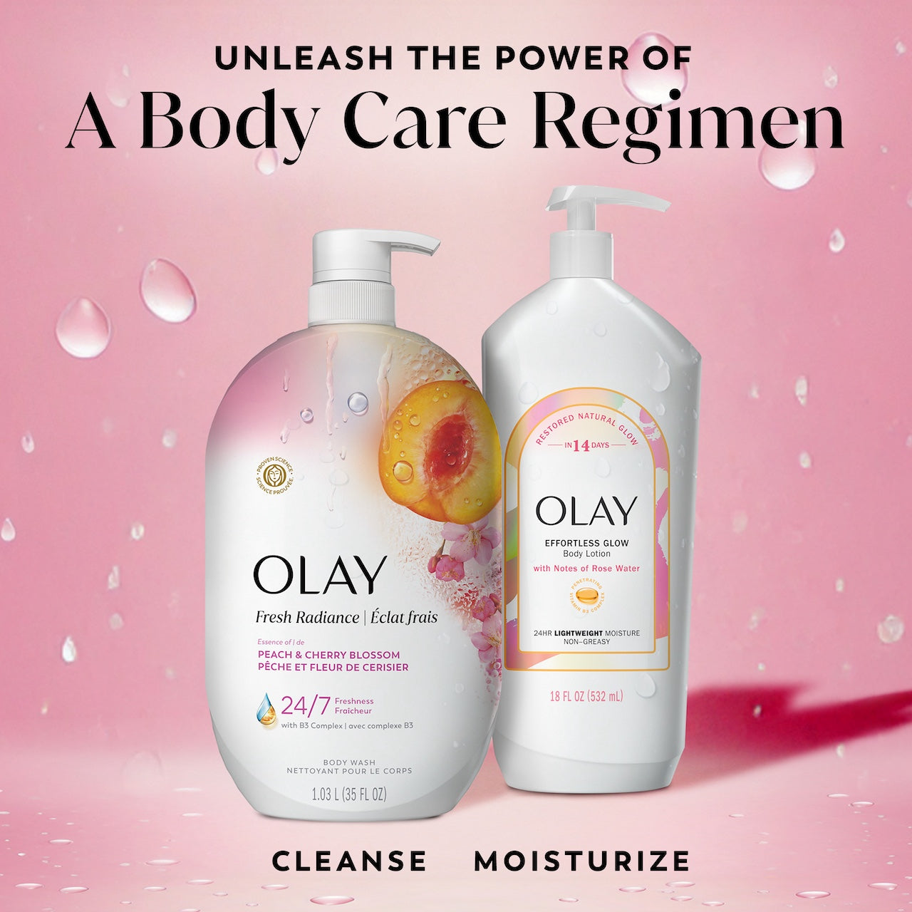 Olay Fresh Radiance Body Wash with Essence of Peach and Cherry Blossom, Vitamin B3 and Antioxidant Blend 35oz